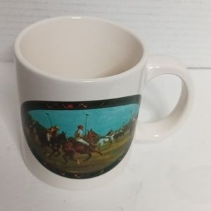 VINTAGE IMPRESSIVE RALPH LAUREN POLO MATCH EQUESTRIAN MUG HORSES PONIES